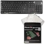 Green Onions Supply[3 Pack] Universal Fully Covered Flat Style 0.025mm Wipeable Superb Tactile Feeling Waterproof Anti-Dust Keyboard Cap Cover for Desktop Keyboard with Numeric Hospital/Dentist Use
