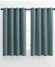 Blackout Window Curtain Panels Nicetown Greyish Blue 52 x54 2 panels