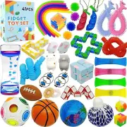 Sensory Toys Set 41 Pack, Stress Relief Fidget Hand Toys for Adults and Kids,Spe