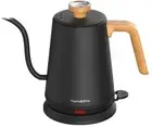 Gooseneck Electric Kettle with Thermometer， Black Electric Kettle 1L with Aut...
