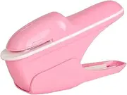 Stapleless Stapler, Manual Staplers, Portable Staple-Free Stapler for Booklet Brochures, Newspapers, Leaflets-Pink