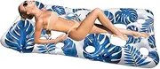 Pool Inflatable | Inflatable Pool Float with Headrest - Large Size 300 Lbs Weight Capacity, Floating Bed for Beach Amusement Park Traveling Backyard