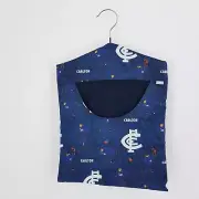 Peg Bag Handmade AFL Carlton Blues Lined Laundry Clothes Peg Holder