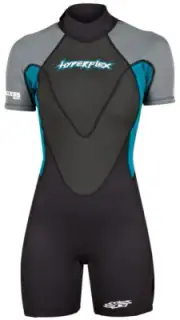 2.5mm Women's Hyperflex ACCESS Back-Zip Springsuit - Black/Teal