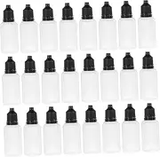 HOMOCONO 50pcs Squeezable Plastic Dropper Bottles Antitheft Cap Leakproof Design for Essential Oils Eye Drops and Inks for Travel and Home Use