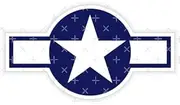 UNITED STATES AirForce USAAF 1943-47 USAF WWII Aircraft Roundel 4.7" (120mm) Vinyl Sticker, Decal