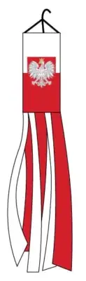 10 x "POLAND EAGLE" Windsock Super Shiny polyester 5ft wind sock Polish flag