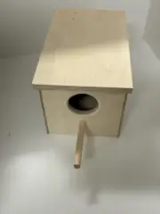 Plywood Ply BUDGIE breeding nesting hinged lid nest bird box w perch AUSSIE MADE