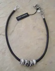 Dyrberg Kern Leather Necklace Eliane Ss/Crystal