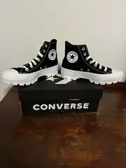 Size 7 Converse Chuck Taylor All Star Platform High Black and White - 560846C