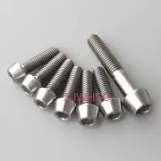 7pcs Ti Titanium Bolt Screw Kit M5 M6 Taper Set for Headset Cap Stem FSA Easton