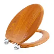 Toilet Seat Elongated with Soft Close,Easy Clean,Quick Elongated-18.5" Wood