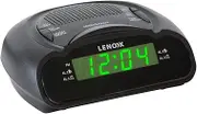 Digital AM/FM Alarm Clock Radio with Green LED Display, Sleep Timer, Snooze Function