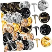 [Anneome] Sets Metal Pin Backs Locking Butterfly Clasp for Craft Projects Badge Attachments