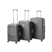 YES4HOMES ABS Luggage Suitcase Set 3 Code Lock Travel Carry Bag Trolley Black 50/60/70