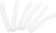 ULTECHNOVO 6pcs Trunk Protector Tree Protector Tubes Raceway Holder Protective Grommet Hole Topper Wall Cable Cloche Ties Protectors Board Door Electric Edge Power Keeper Line White Plastic