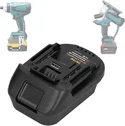 Battery Adapter for Makita 18V Lithium-Ion Cordless Tools - Convert Milwaukee M18 or Dewalt 20V Battery to Makita BL1830 BL1850 LXT - USB Charge Port
