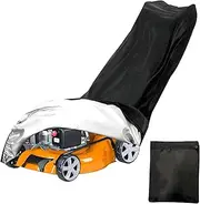 Lawn Mower Cover, ZVF 300D Oxford Lawn Mower Cover Waterproof for Most size Push Mower, Anti UV&Dustproof with Drawstring,Storage Bag and Buckle (74"x 26")