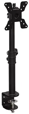 Single Vesa Monitor Mount | Vertical Monitor Desk Stand | Telescoping Pole Heigh