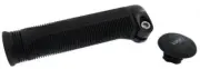 Hafny Ergonomic Lock-On Bike Handlebar Grip Set Black Ribbed HF220 Free Shipping