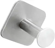 Extensible Earphone Holder for Office Stainless Steel Self Adhesive Hooks Under Desk Dual Headset Hanger with Glue Pad Silver Earphone Storage