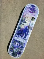 REAL Nicole Hause Cathedral Stained Glass Bear 8.25 Skateboard Deck