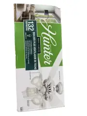 Hunter 53236 Builder 52” Ceiling Fan + LED Light Kit & Pull Chain Snow White