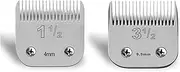 Professional Detachable Replacement Ceramic Blades set,compatible with oster Classic 76/Star-Teq/Power-Teq andi A*dis AGC,BDC,BGC,MBG Series Clippers (Size 1-1/2+3-1/2)