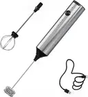 CIRCLE JOY Milk Frother Handheld Rechargeable Stainless Steel Frother Wand Drink