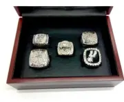 San Antonio Spurs Championship Ring 5 Piece Display Set (David Robinson)