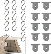 Moreeulsi RV Awning Light Clips,RV Awning Light Holders | 10X Portable Quick-Release Rubber Clamp For Tarp Banner Camping Tent Roller Rod