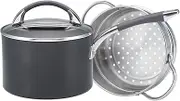 Anolon Endurance+ Nonstick Induction Saucepan with Bonus Steamer 18cm/2.8L
