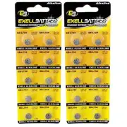 2pc 10pk Exell EB-L754 Alkaline 1.5V Watch Battery Compatible With AG5 393