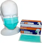 Livingstone Ear Loop Level 3 4-Ply Face Mask 50-Piece Set, Green