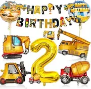 VIKY Digger Decoration Children's Birthday Party Set of 2