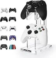 Acrylic Universal Dual Game Controller Desktop Holder Controller Stand Desk Organizer for PS4/PS5/XBOX (Clear Base)