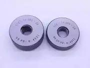 NEW 1/2 14 UNS 2A SOLID THREAD RING GAGES .5 .50 GO NO GO P.D.'S = .4521 & .4471