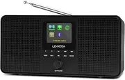 LEMEGA IR4S Portable Stereo Internet Radio,FM Digital Radio,WiFi,Spotify Connect,Bluetooth,Dual Alarms&Clock,Kitchen/Sleep/Snooze Timer,40 Pre-Sets,Headphones-Black