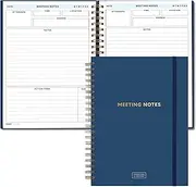 S&O Large Meeting Notebook for Professional Organization - Work Organizer Planner - Meeting Notes - 208 Pages, 8.4"x11.2"