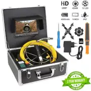 Sewer Camera with 512Hz Receiver 9" IPS Pipeline Inspection Camera DVR Recording