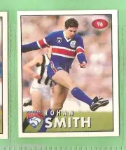 1996 AFL SELECT STICKER, #96 ROHAN SMITH, FOOTSCRAY BULLDOGS