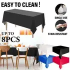 Plastic Table Cloth Rectangle Tablecover 137x274cm Single use Colour Party