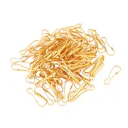 Gold Tone Metal Snap Spring Hooks Clip Lanyard Zipper Pull 25mm 100Pcs