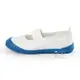 日本月星 MoonStar 白 藍色 帆布 膠底 止滑 兒童 室內鞋 NO.Q6401