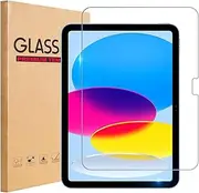 Gjinniuk Screen Protector For iPad 11th/10th Generation 10.9 inch 2025/2022, Tempered Glass Film Guard For iPad 10/11th Gen A3354/A3355/A3356/A2696/A2757/A2777 Anti-Scratch 9H Hardness Bubble-free Clear Support Face ID & Stylus Pen
