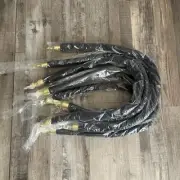 4 Feet Black Velvet Stanchion Rope 6 Pack Crowd Control Barrier Rope with Sna...
