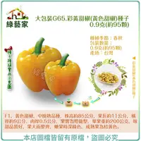 在飛比找Yahoo奇摩購物中心優惠-【綠藝家】大包裝G65.彩黃甜椒(黃色甜椒)種子0.9克(約