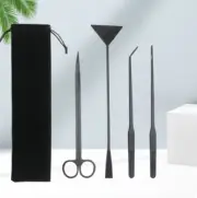 Aquarium Scissor Tweezer Water Grass Fish Tank Plants Cleaning Tools Black AU