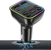Auto FM Transmitter | Wireless FM Transmitter with 3 Ports - Auto Stereo Adapter, Automotive Audio Receiver for Charging Smartphones