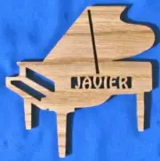 Personalized Hand Cut Oak Piano - Great For Room Door, Wall or Locker